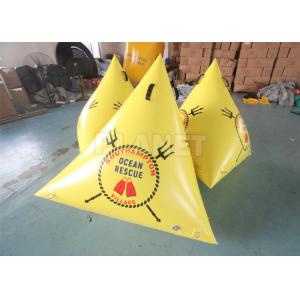 Airtight PVC Inflatable Swim Buoy Inflatable Floating Triangle Swimming Marker Buoys For Water Park