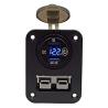 Cargador de automóvil USB de montaje de descarga para Anderson enchufe enchufe panel de carga doble USB QC3.0