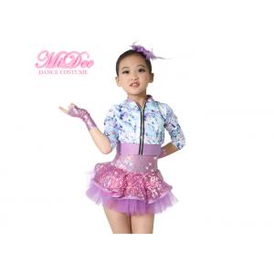 China MiDee Fancy Girls Jazz Dance Dress Spandex Fabric Bodice Jacket Dance Costume supplier