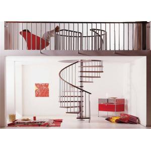 Indoor Custom Spiral Staircase Solid Wooden Modern Style Screws Installation