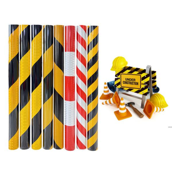 Pre-Striped HIP EGP Prismatic Reflective Barricade Sheeting for Traffic Control Barriers