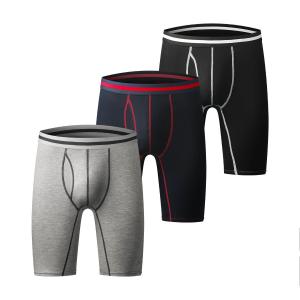 China Athletic Fitness Sportswear Mens Boxer Briefs Underwear Long Leg Compression Running supplier
