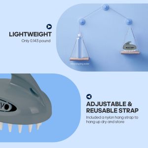 China Gray Interchangeable Scalp Scrub Brush With 3 Hardness Levels wholesale