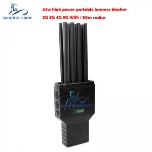 China Portable 2G 3G 4G GPS 5G Signal Jammer Blocker 50m Long Range 8 Antennas supplier