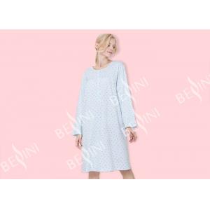 China Latest Women'S Long Sleeve Nightgowns , Ladies Night Wear Dress Breathable supplier