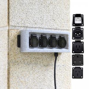 China Outdoor Wall Mounted Electrical Power Socket Outlet Imitation Marble Polyethylene Plastic supplier