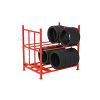 China Warehouse Metal Coated Anti Corrosion Stacking Truck Tire Storage Rack Detachable on sale