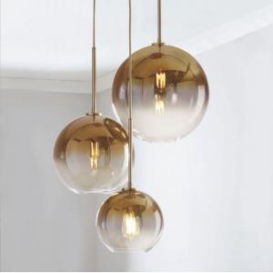 E27 Nordic 220v Residential Glass Pendant Light For Living Room