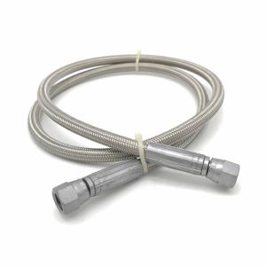 China 1/4 JIC Female 04 Stainless Steel 304 Braided PTFE Hose For Air Compressor supplier
