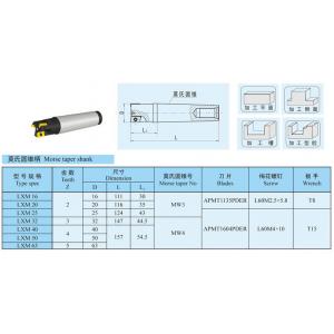 China Flat Cut Shank Indexable Milling Cutter for T Slot Milling , 12mm - 28mm Diameter supplier