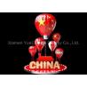 China National Day Decorative Fiberglass Balloons In Chinese Style Red Color wholesale