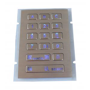 15 Keys 0.45Mm Short Stroke Door Entry Keypad High Performance