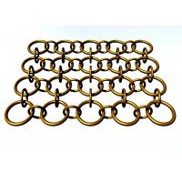 China wall decoration Metal Ring Mesh with Round Wire For Decorative Ceiling 1.5m width on sale