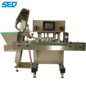 China SED-250P Weight 200kg PLC Pharmaceutical Machinery Equipment Glass Bottle Metal Caps Capping Machine 80-100 Bottles/Min supplier