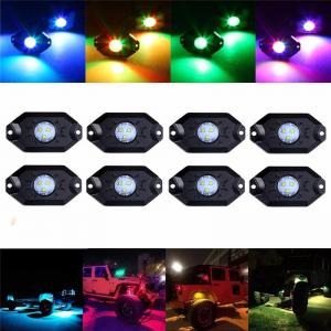 LED RGB Rock Light For Trucks Multi Color Bluetooth Control Under Car LED Underbody Lights Underglow Lights Accessories