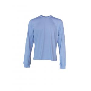 170 GSM 65% Polyester 35% Cotton Blue Crew Neck T-shirt