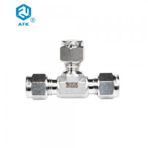 China Forged Compression Pipe Fittings Stainless Steel Equal Tee For Gas / Oil supplier