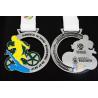 Customized Metal Award Medals Cut Out Design And Glitter Color
