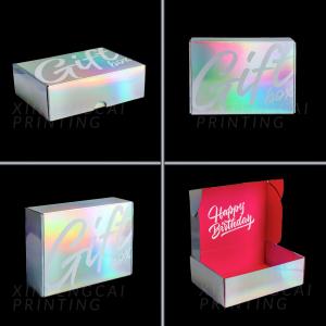 China Holographic Iridescent Foil Shiny Paper Box Rainbow Laser Color supplier