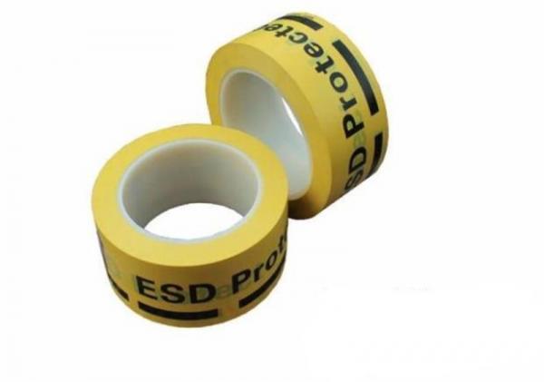 Acrylic Adhesive Yellow Vinyl Floor Tape For Marking Off ESD Protected Areas