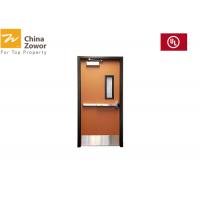 China Blue Color Powder Coated Finish 1.5 Hour Metal Emergency Exit Doors/ Single Swing/ 45mm Thick on sale