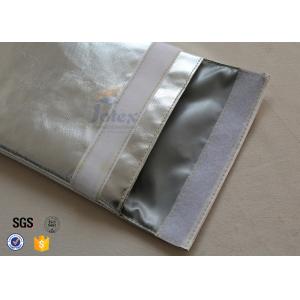 China Large A4 Size No Itchy Fiberglass Fireproof Document Bag with Metal Push Button supplier