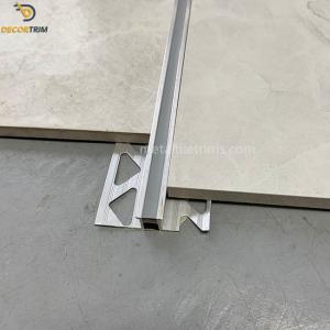 Aluminum Matt Satin Expansion Joint Profile 10mm Rubber Insert Anodized Surface