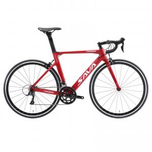 18 Speed SAVA Carbon Fiber Road Bike 150kg Load Double V Brake