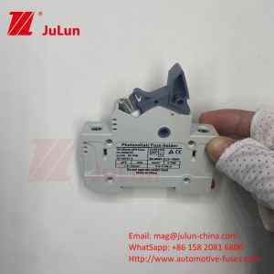 China AC RT18-32X Porteur de fusible Boîte de base de fusibles 10x38MM 500V en céramique à souffle rapide RO15 RT18 DIN Rail Moun Porteur de fusible unique supplier