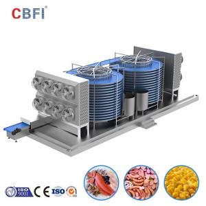 China Stainless Steel Quick Double Spiral Freezer For Industrial Shock Freezing Iqf Freezer Machine supplier