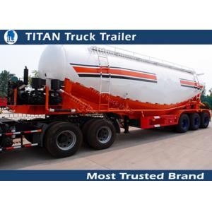 Customized Tri axle v type cement trailer , stainless steel tanker trailers