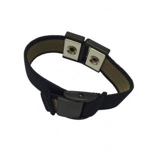 China Safe Dual Wire Adjustable Woven Anti Static Strap Esd Products With 4 MM Buckle supplier