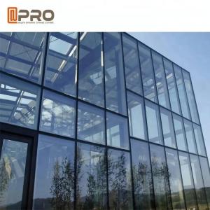 Heatproof Glass Curtain Wall For Commercial Building Tempered Low E Spider Curtain Wall Big Size