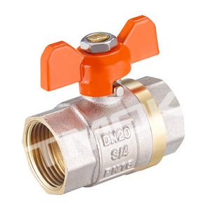 China 1/2 inch brass ball valve with brass body stainless steel butterfly handle and CE approved supplier