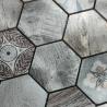 China Carreau de mosaïque en aluminium d'impression à jet d'encre de couleur blanche de type hexagone de feuille de l'Europe pour la décoration de mur wholesale