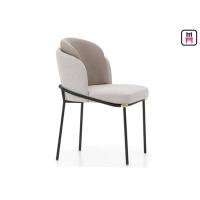 China Bowed Modern Metal Restaurant Chairs Modern Minimalist Style With Black Metal Structure on sale