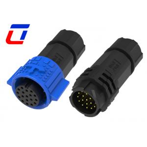 PA66 Material Waterproof Wire To Wire Plug Connectors 18 Pin Push Lock