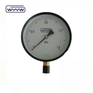 150mm 6" Precision Pressure Gauge Bottom Connection Black Steel