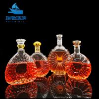 China Custom Make 500ml 750ml Glass Liquor Bottle With Cap for Wine Vodka Gin Rum Whiskey on sale