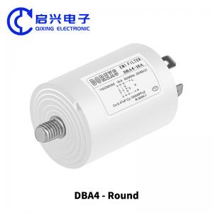 China Plastic Housing Power Filter DBA4 Round 250V Single Phase For Household Appliance supplier