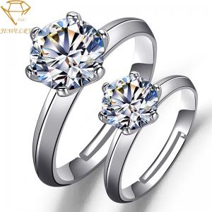 3A Cubic Zirconia Adjustable Wedding Rings For Arthritic Fingers