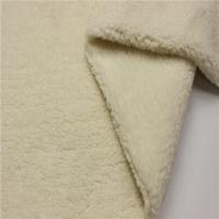 China Burnout Plain Sherpa Fur Fabric Coral Poly Sherpa Fleece Fabric on sale