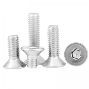 ANSI Aluminum Hex Drive M6 Flat Head Screws For Light Fixture Mounting