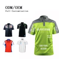 China Men's Polo Shirt Full Customization Polyester Green Club Print Cricket Jersey for Club on sale