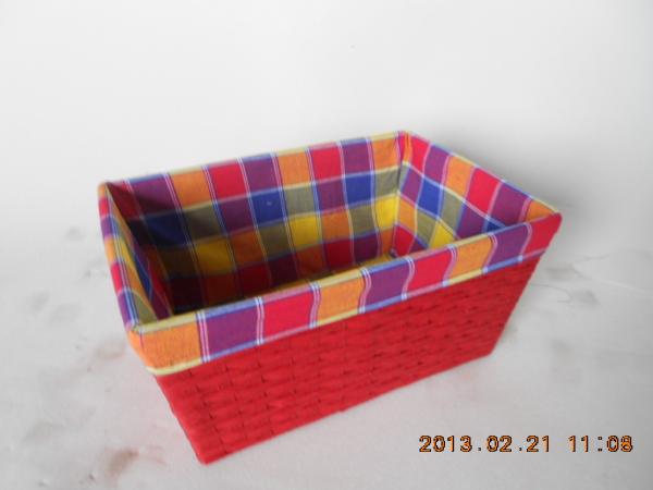 paper storage basket with liner