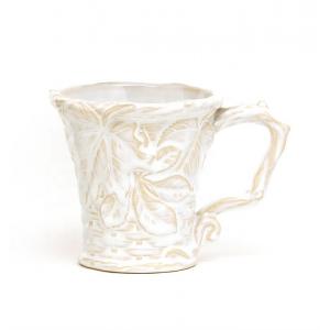 China Gardening Mugs White Garden Harvest Mug Ceramic Mug With 3d Reactive Glaze supplier