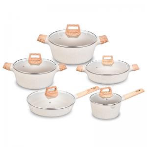 10-Piece Non-Stick Aluminum Pot Medical Stone pot Set