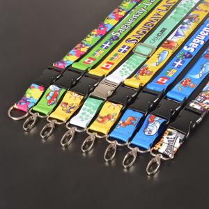 Dye-Sublimated Lanyard with Slide Release Premium Name Tag Badge Holders with Lanyards