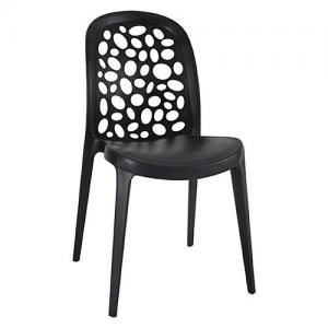 China Outdoor Modern Restaurant Plastic Stacking Chairs PP Dining Upholstered supplier