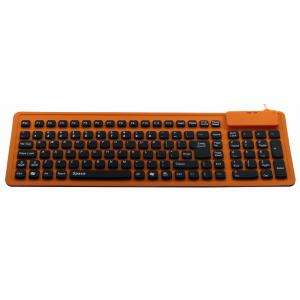 China Compact Size Flexible Usb Keyboard with Concave Keys JH-FR106C supplier